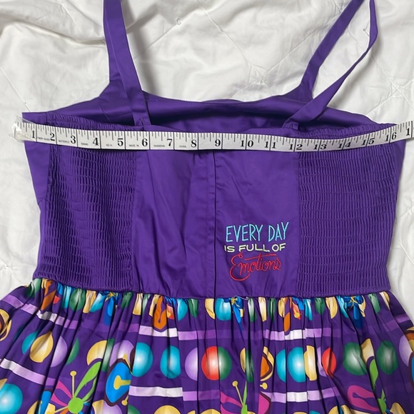 Disney Purple Midi Dress with Colorful Patterns - Picture 8 of 9